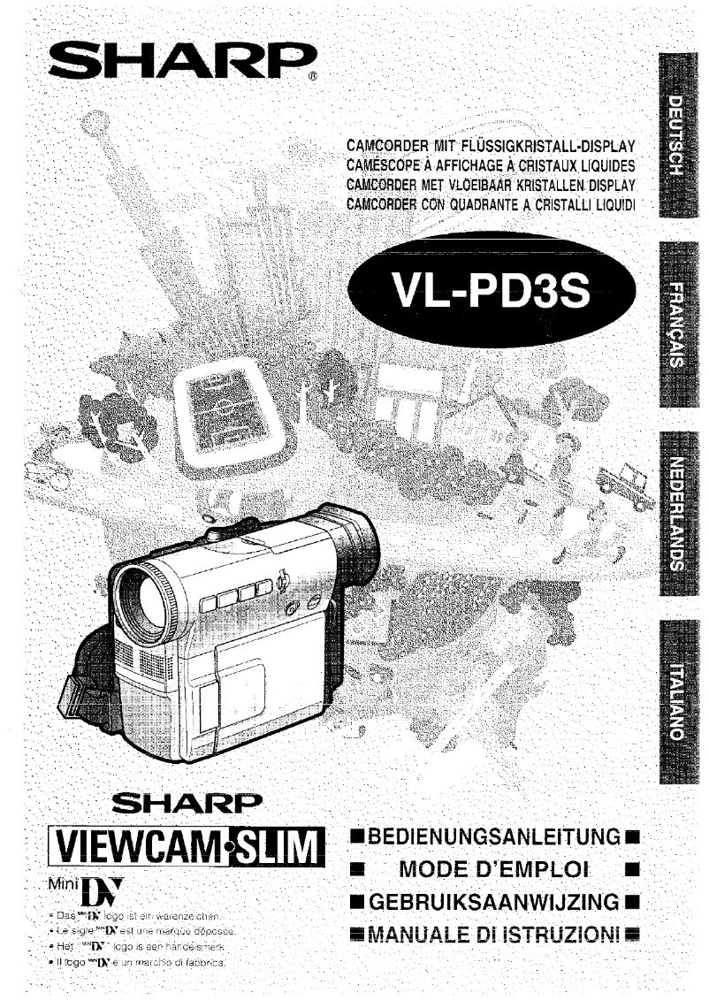 Page n°1 - Manuel utilisateur Sharp VL-PD3AS