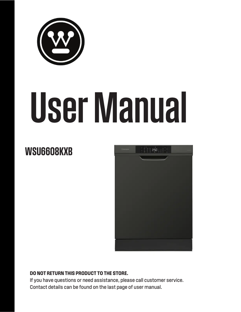 Page 1 de la notice Manuel utilisateur Westinghouse WSU6608KXB
