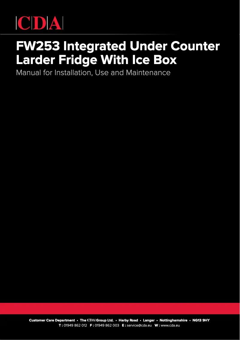 Image de la première page du manuel de l'appareil FW253