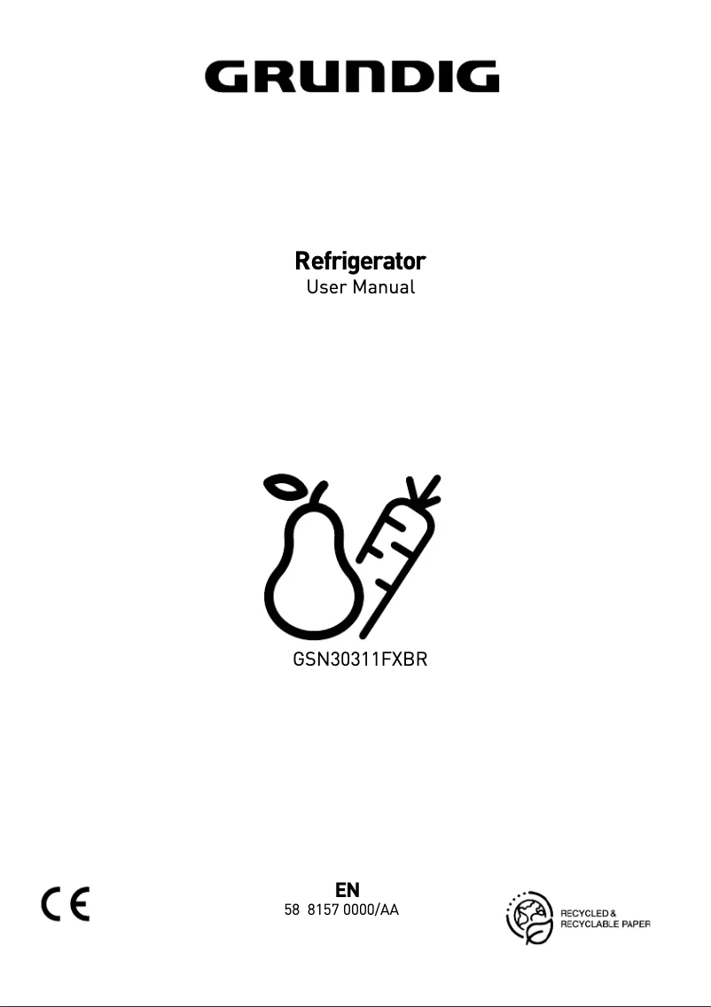 Page n°1 - Manuel utilisateur Grundig GSN30311FXBR