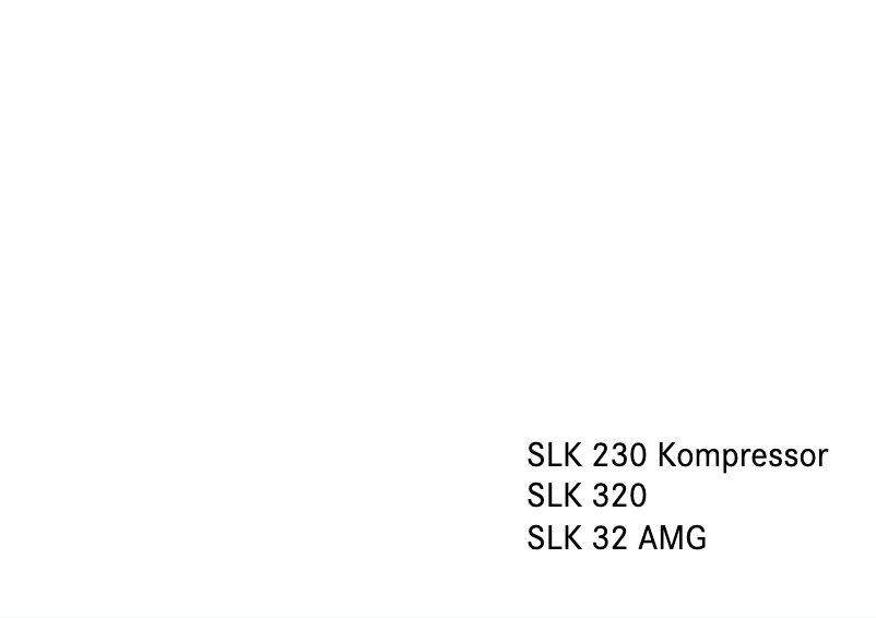 Página 1 del manual Manual de usuario Mercedes-Benz SLK (2003)