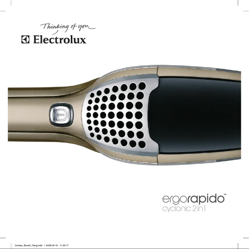 Page n°1 - Manuel utilisateur Electrolux ErgoRapido ZB2821