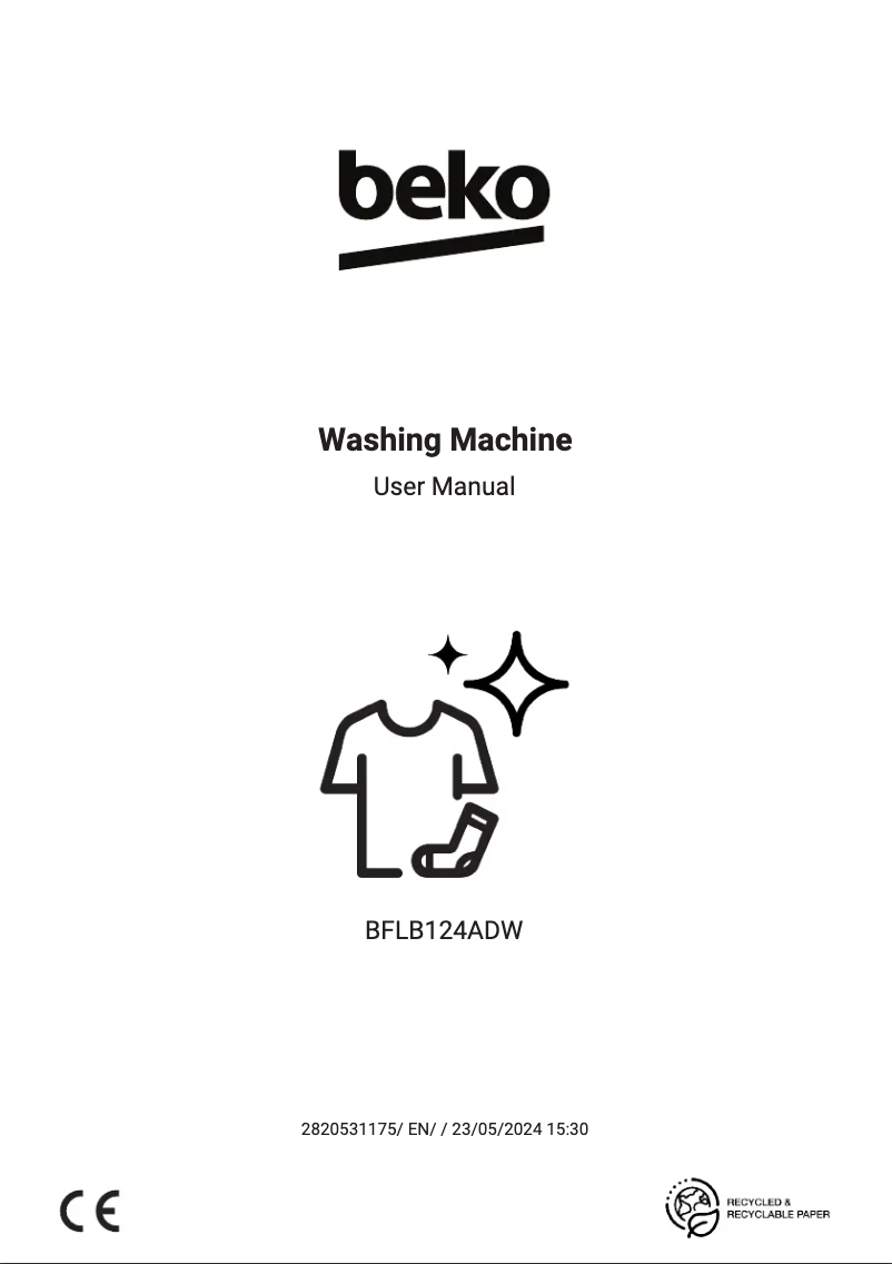 Image de la première page du manuel de l'appareil BFLB124ADW