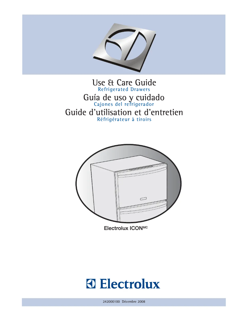 Page 1 de la notice Manuel utilisateur Electrolux E24RD75KPS