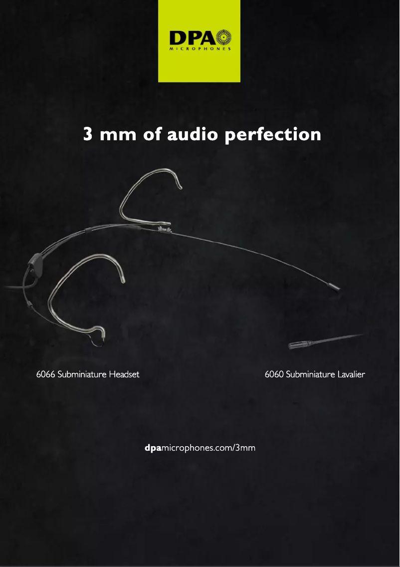 Page n°1 - Manuel utilisateur DPA D:screet Core 6061