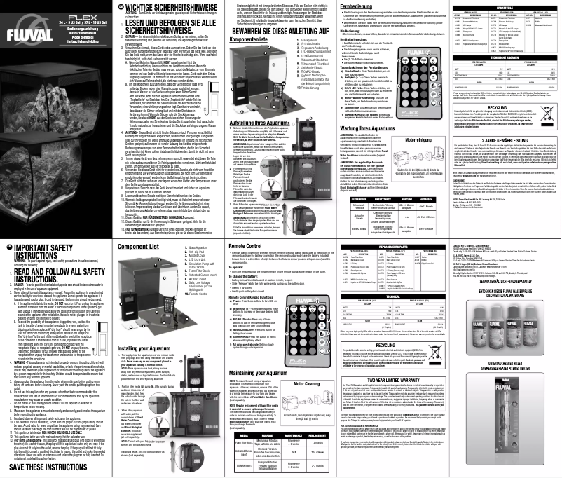 Image de la première page du manuel de l'appareil FL Flex