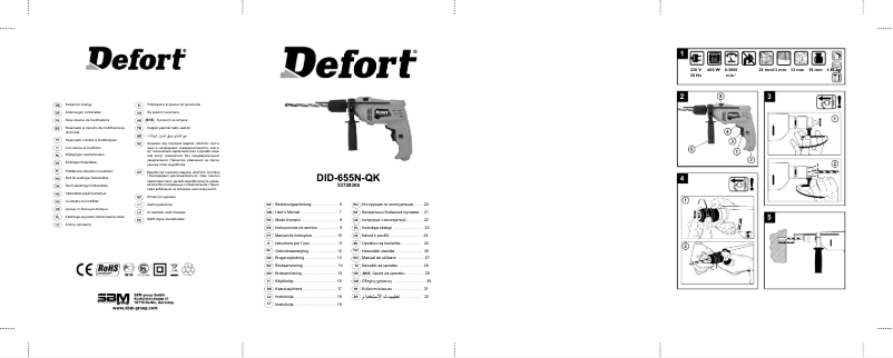 Page 1 de la notice Manuel utilisateur Defort DID-655N-QK