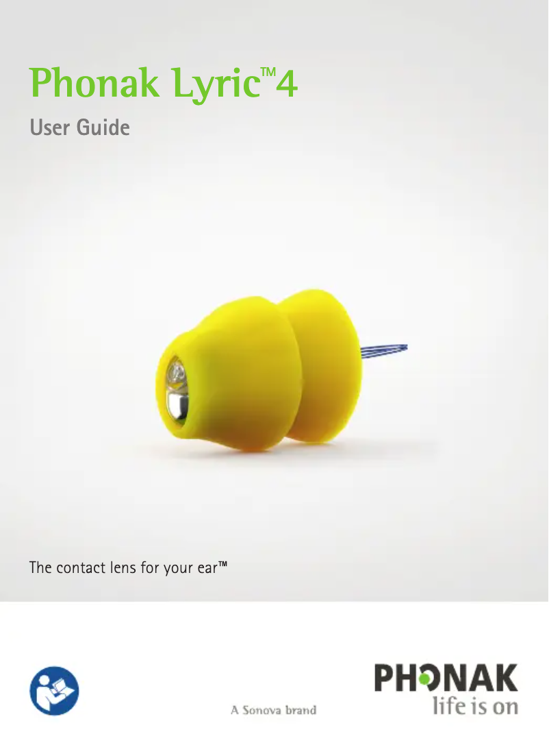 Page n°1 - Manuel utilisateur Phonak Lyric