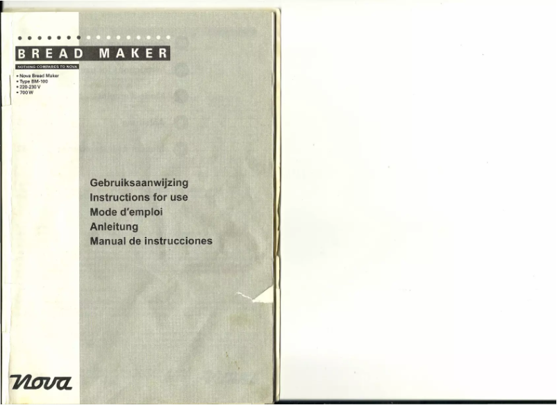 Página 1 del manual Manual de usuario Nova BM-100