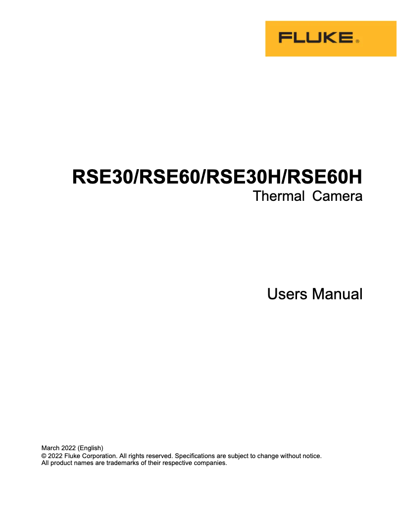 Image de la première page du manuel de l'appareil RSE60H