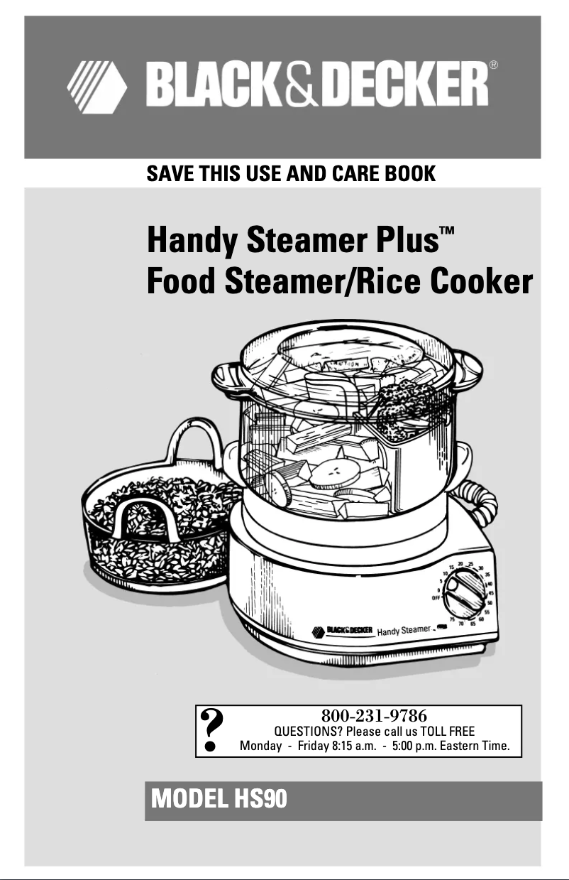 Page n°1 - Manuel utilisateur Black & Decker Handy Steamer Plus HS90