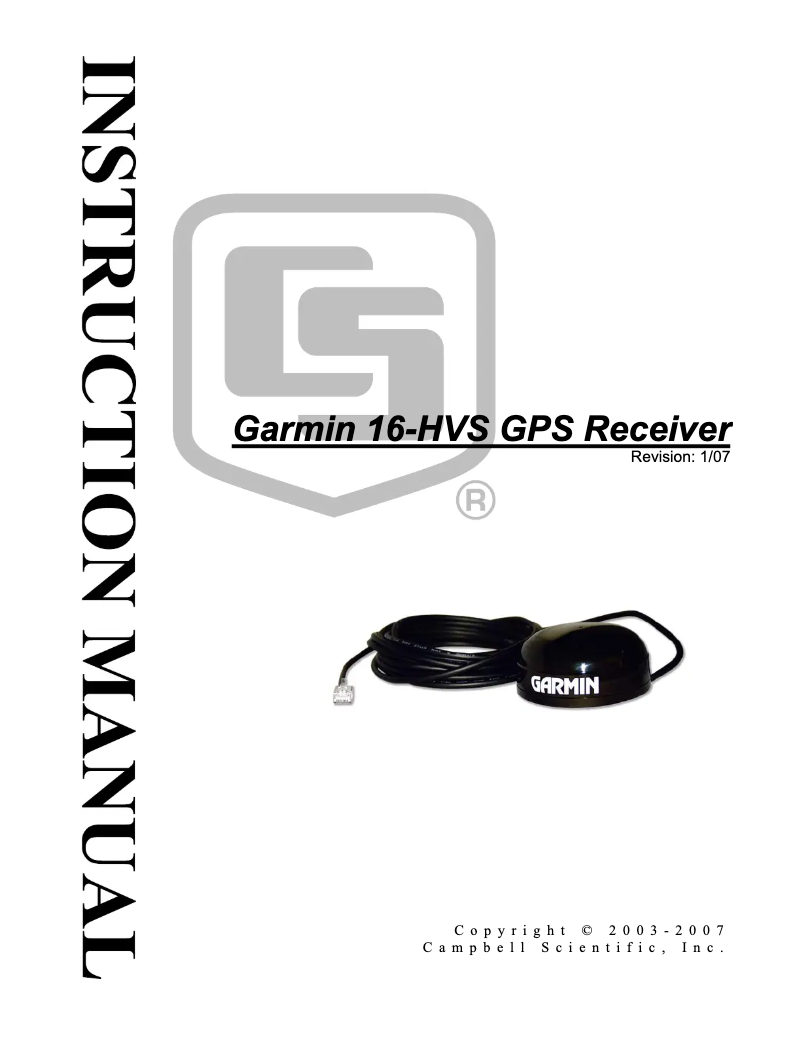 Image de la première page du manuel de l'appareil 16-HVS