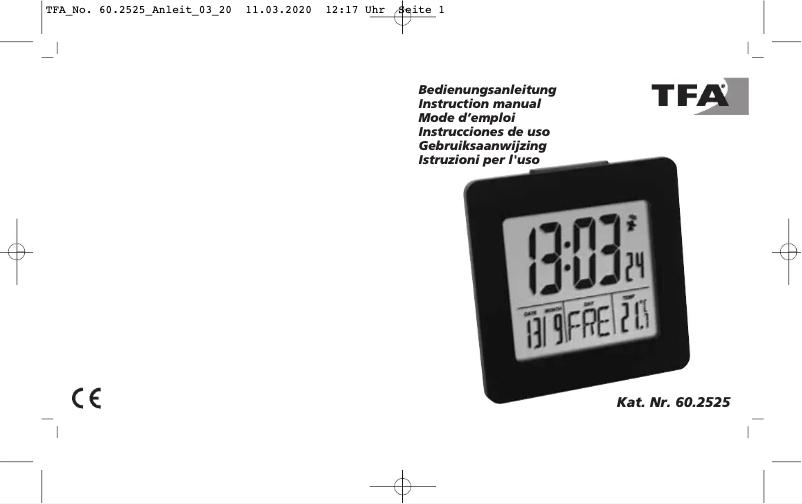 Image de la première page du manuel de l'appareil 60.2525