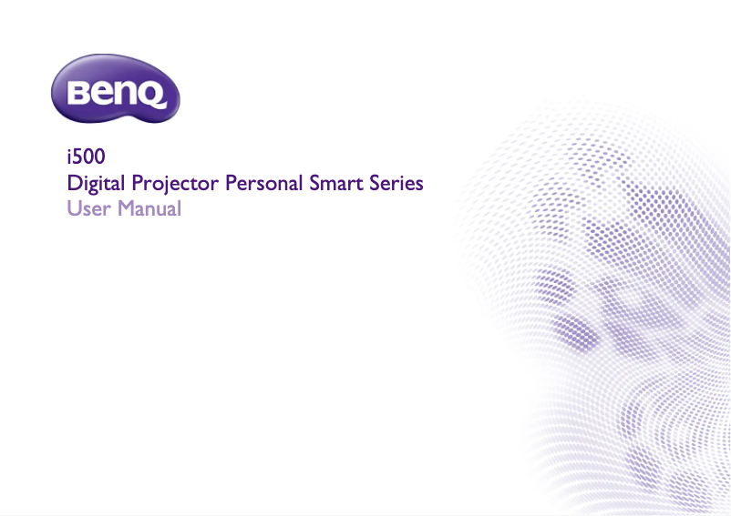 Page 1 de la notice Manuel utilisateur BenQ i500