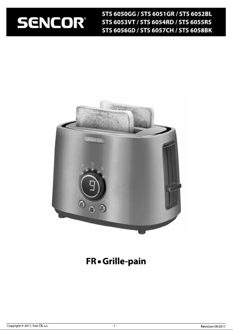 Page 1 de la notice Manuel utilisateur Sencor STS 6058BK