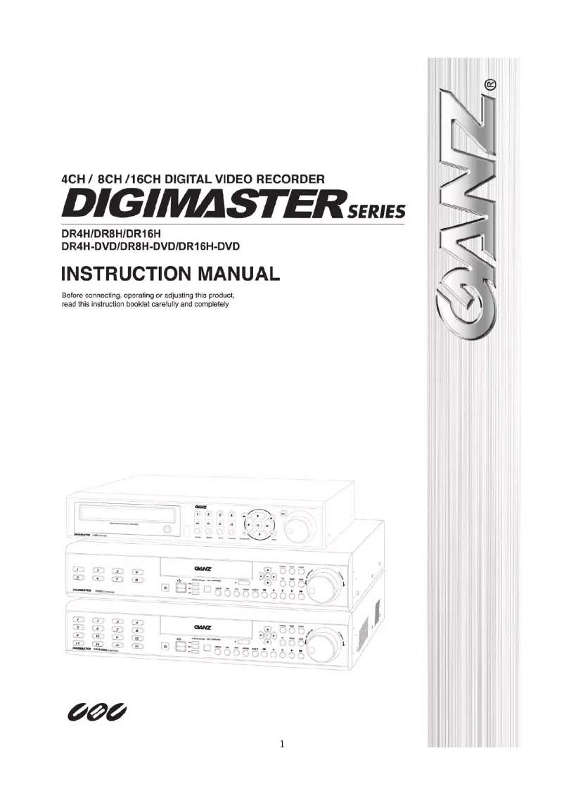 Página 1 del manual Manual de usuario Ganz Digimaster DR4H-DVD
