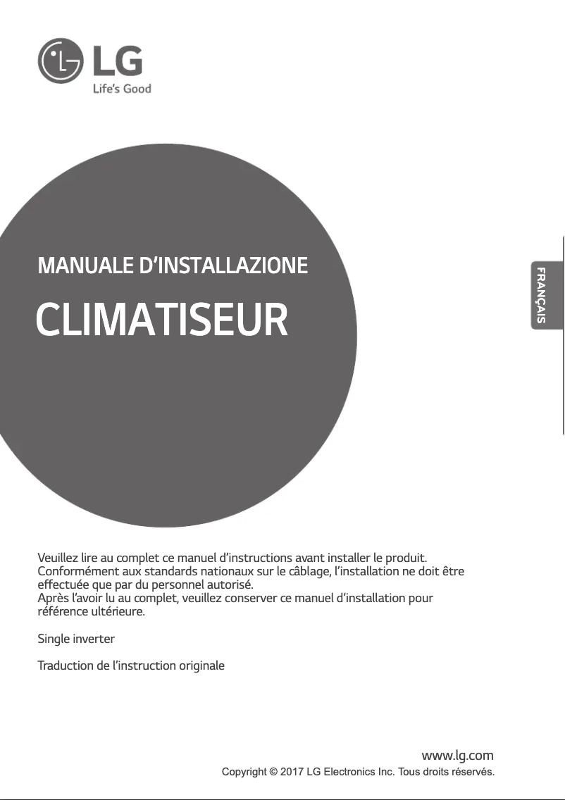 Page 1 de la notice Manuel utilisateur LG UU12W