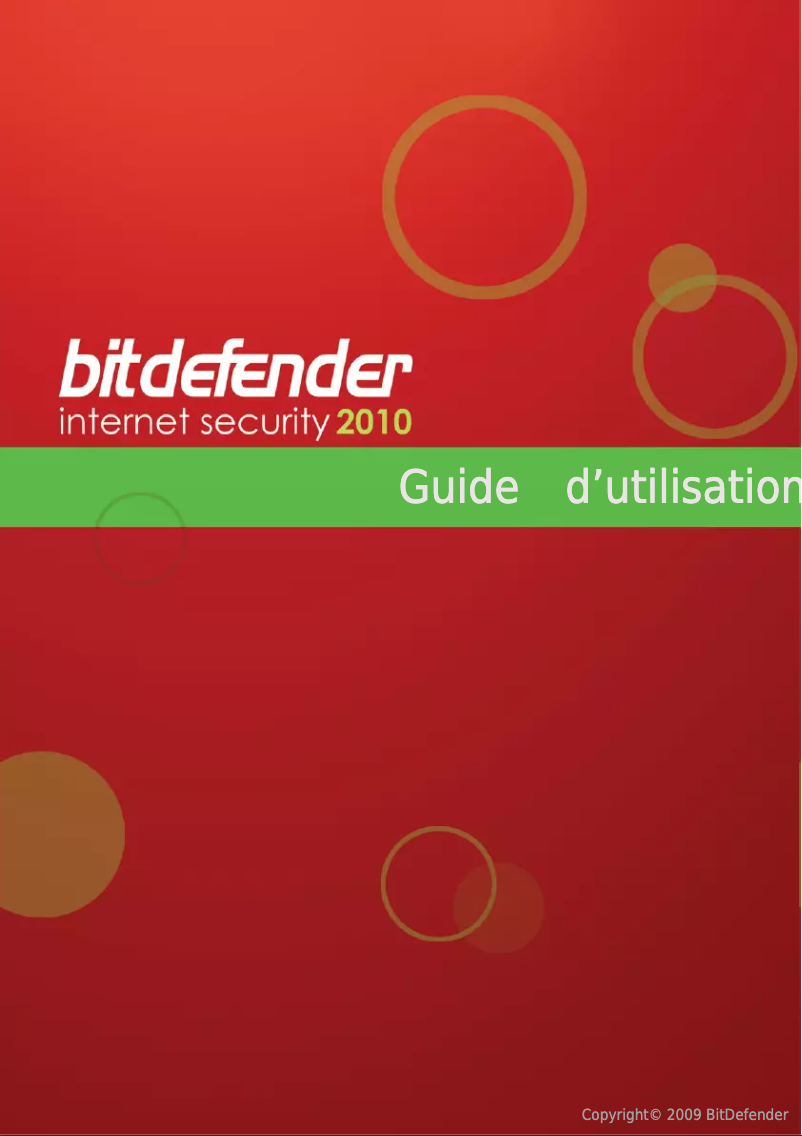 Page 1 de la notice Manuel utilisateur Bitdefender Internet Security 2010