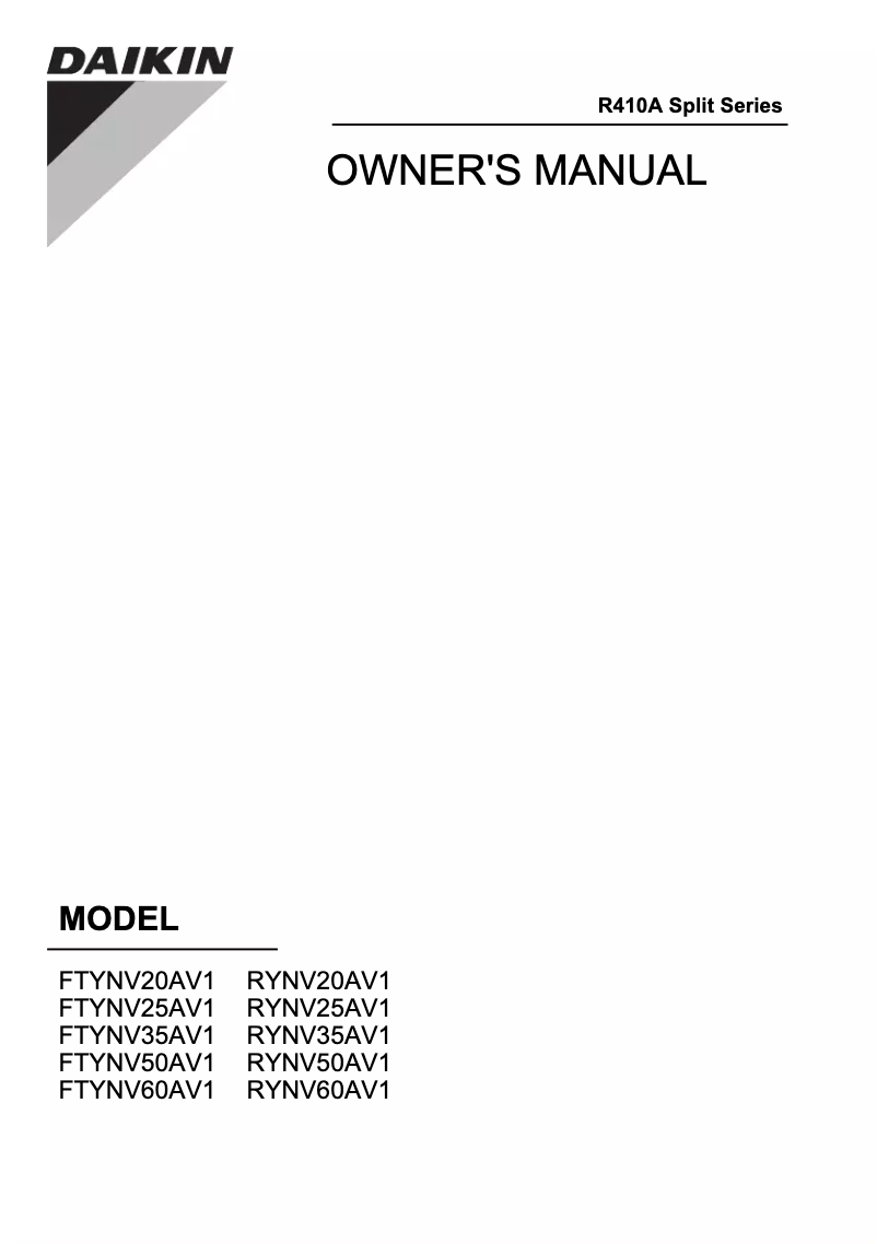 Imagen de la primera página del manual del dispositivo FTYNV35AV1