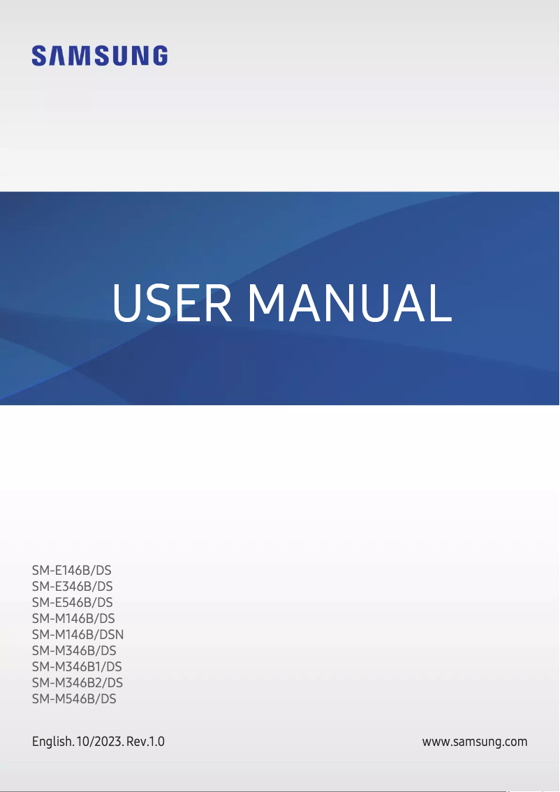 Image de la première page du manuel de l'appareil Galaxy F14 5G