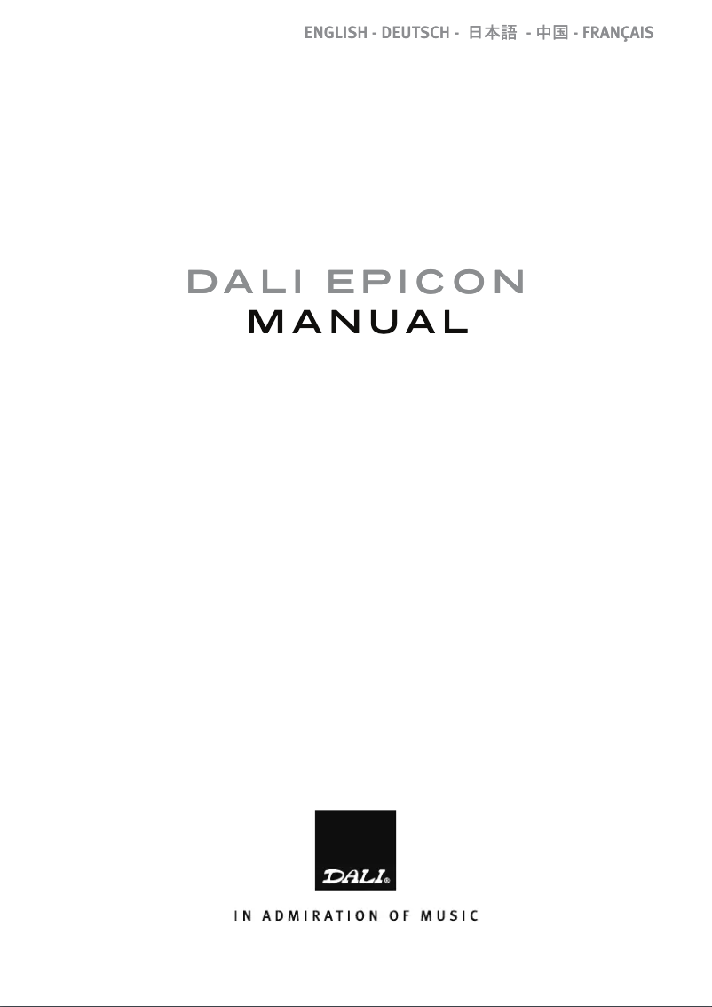 Page n°1 - Mode d'emploi Dali Epicon 2