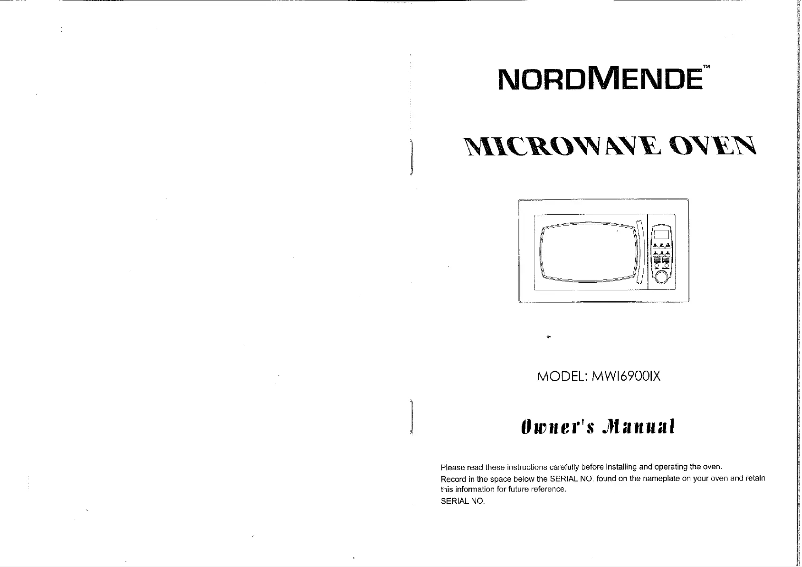 Image de la première page du manuel de l'appareil MWI6900IX