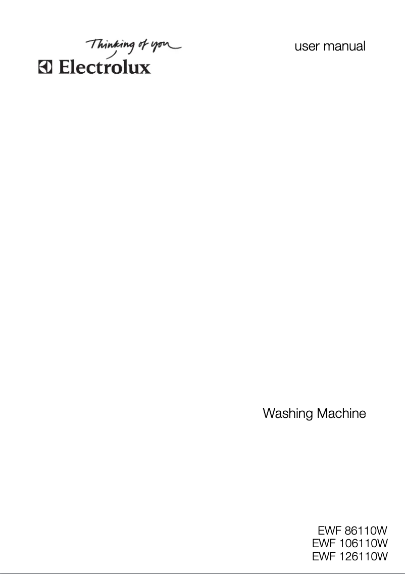 Page n°1 - Manuel utilisateur Electrolux EWF 126110 W