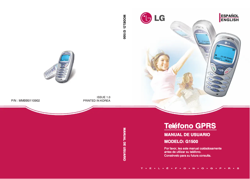 Image de la première page du manuel de l'appareil G1500S