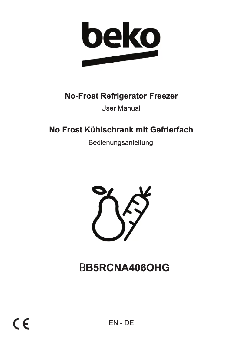 Image de la première page du manuel de l'appareil B5RCNA406OHG