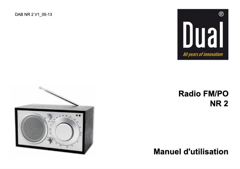 Page 1 de la notice Manuel utilisateur Dual NR 2