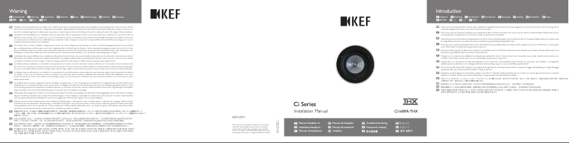 Page 1 de la notice Manuel utilisateur KEF Ci160RR-THX