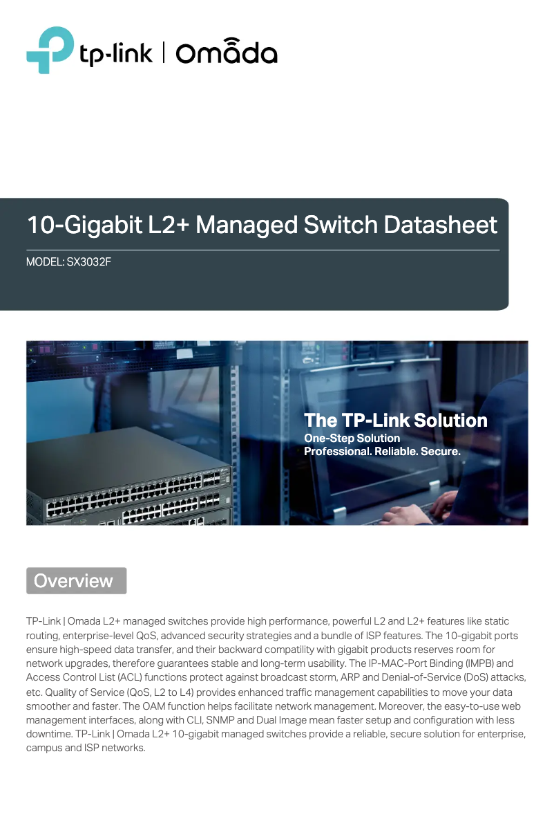 Page n°1 - Fiche technique TP-Link SX3032F