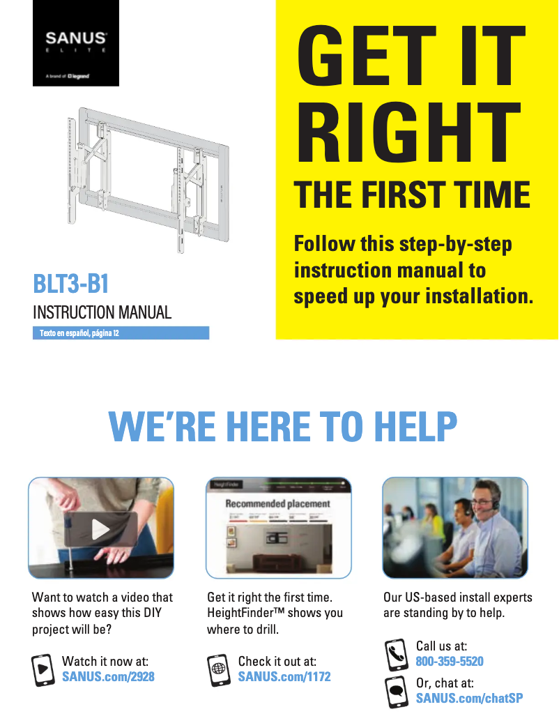 Image de la première page du manuel de l'appareil BLT3