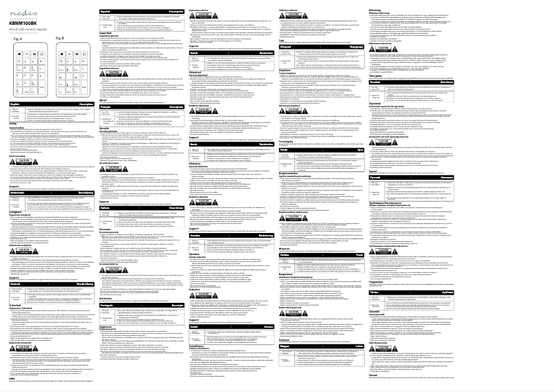 Page 1 de la notice Manuel utilisateur Nedis KBNM100BK