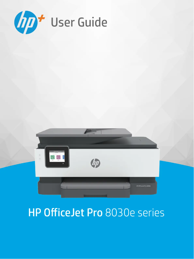 Page n°1 - Manuel utilisateur HP OfficeJet Pro 8034e