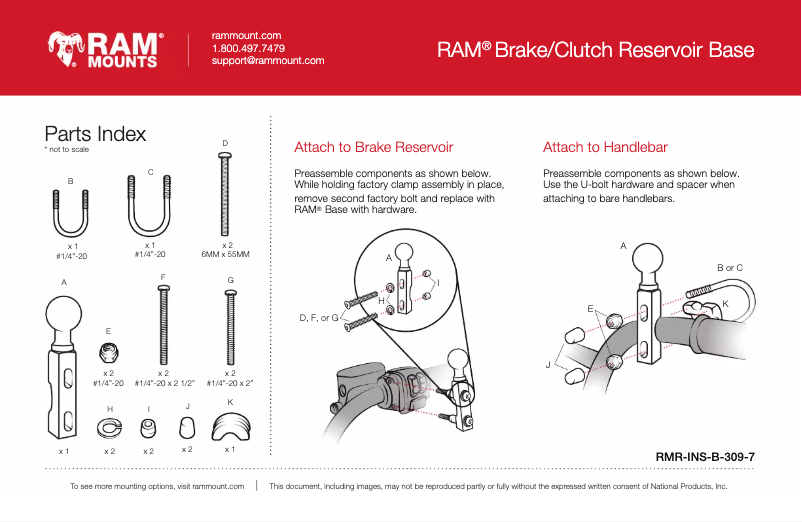 Imagen de la primera página del manual del dispositivo RAM-B-174-A-417U
