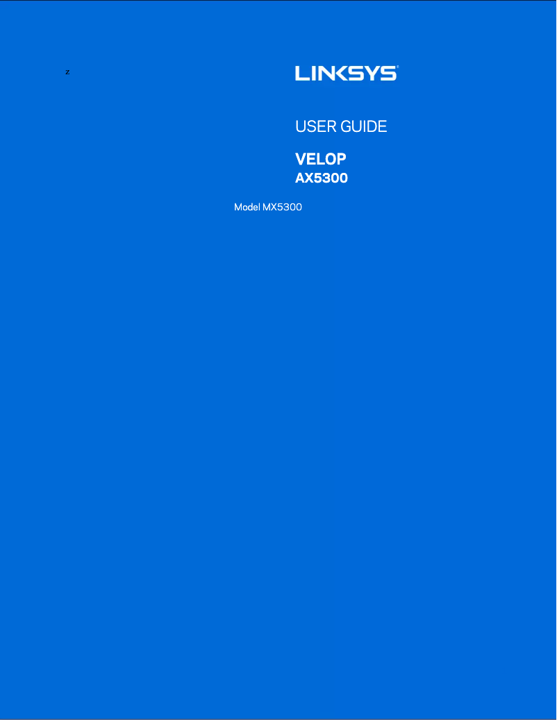 Página 1 del manual Manual de usuario Linksys Velop MX10600