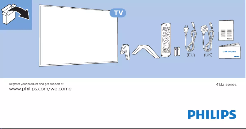 Page n°1 - Guide de démarrage rapide Philips 49PFS4132