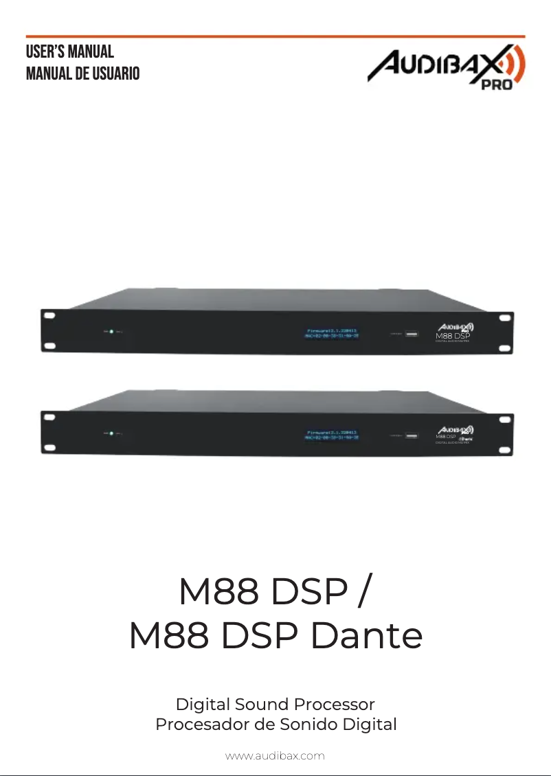 Page n°1 - Manuel utilisateur Audibax M88 DSP