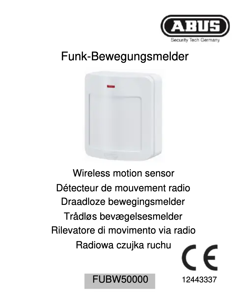 Image de la première page du manuel de l'appareil FUBW50000