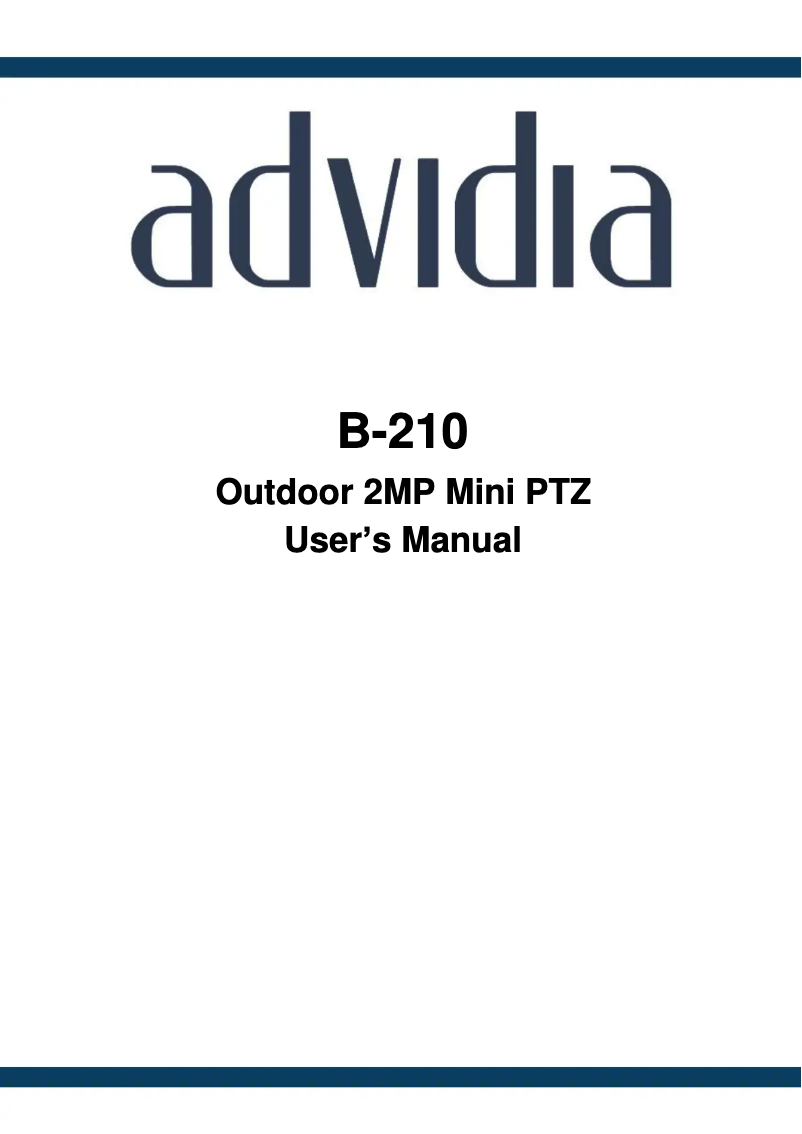 Página 1 del manual Manual de usuario Advidia B-210