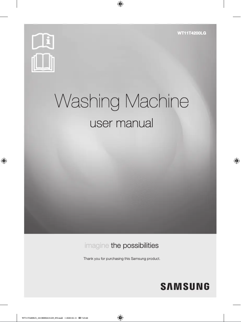 Page 1 de la notice Manuel utilisateur Samsung WT11T4200LG