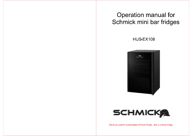 Page n°1 - Manuel utilisateur Schmick HUS-EX108