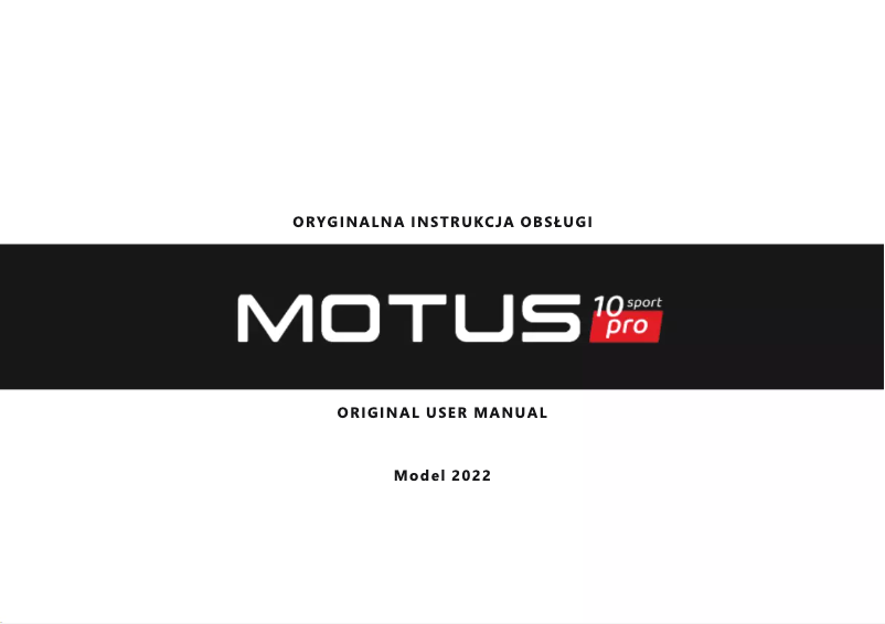 Page 1 de la notice Manuel utilisateur Motus Pro 10