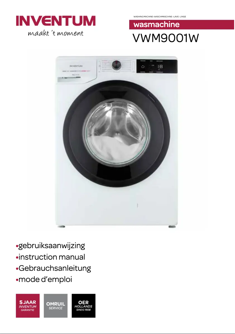 Page n°1 - Manuel utilisateur Inventum VWM9001W