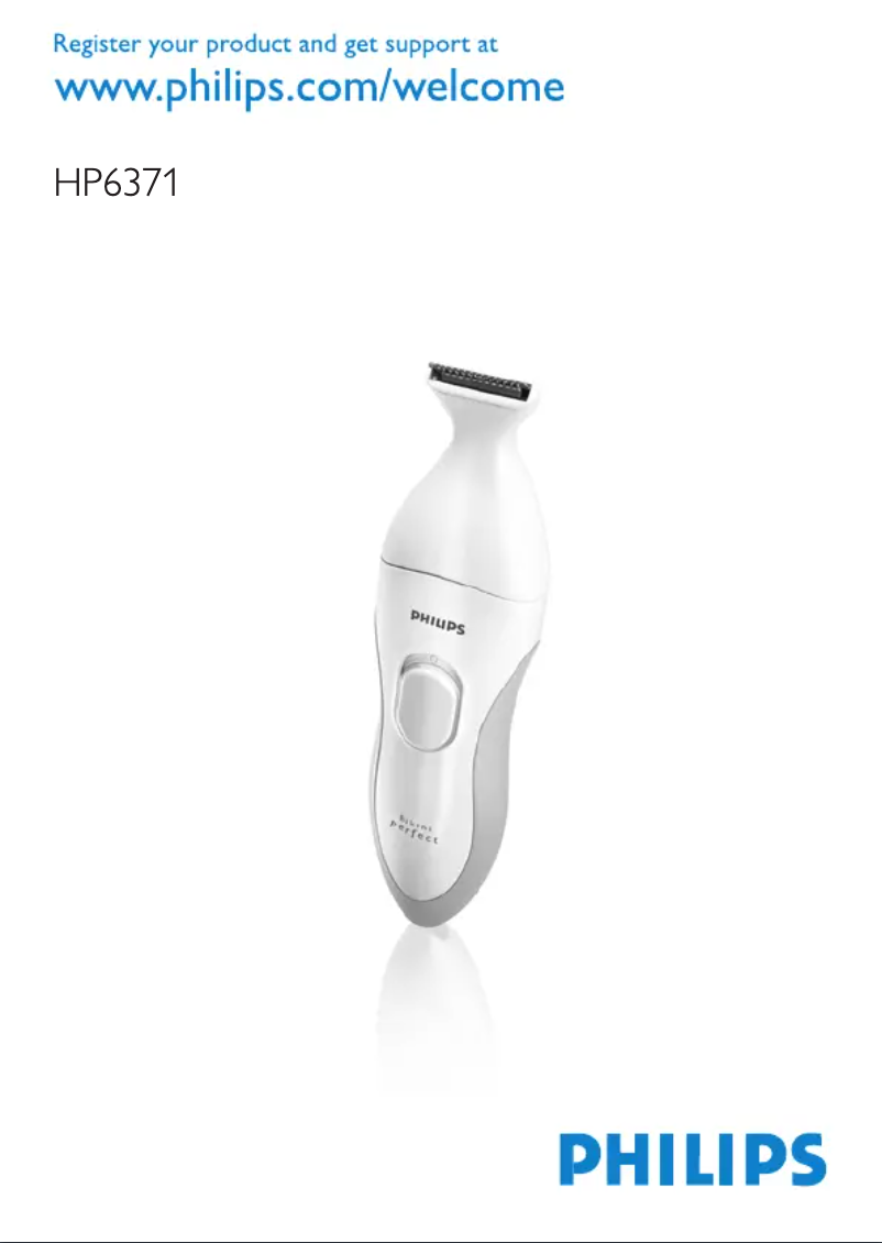 Page n°1 - Manuel utilisateur Philips Bikini Perfect HP6371