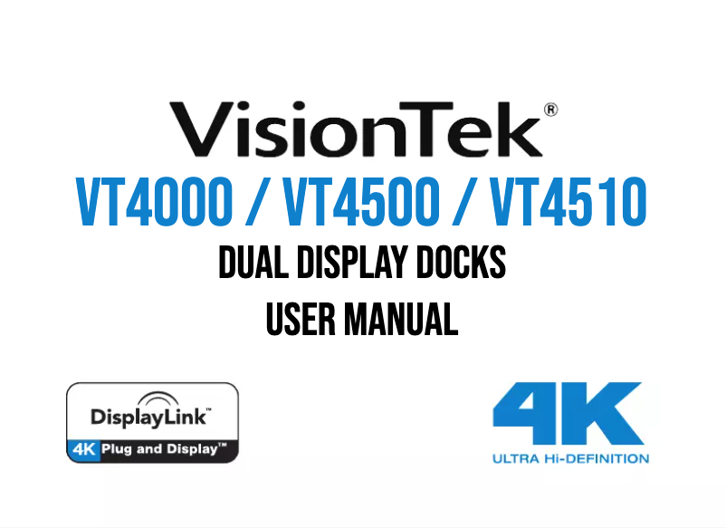 Image de la première page du manuel de l'appareil VT4000