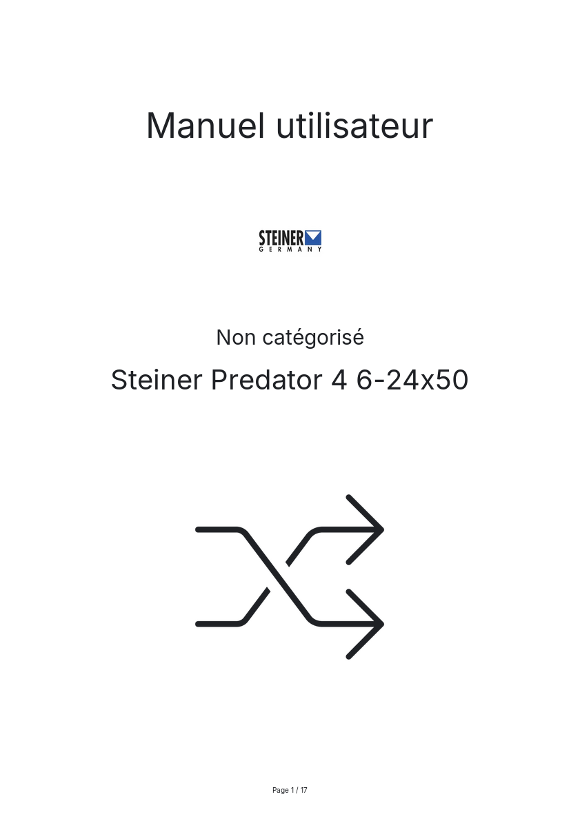 Image de la première page du manuel de l'appareil Predator 4 6-24x50