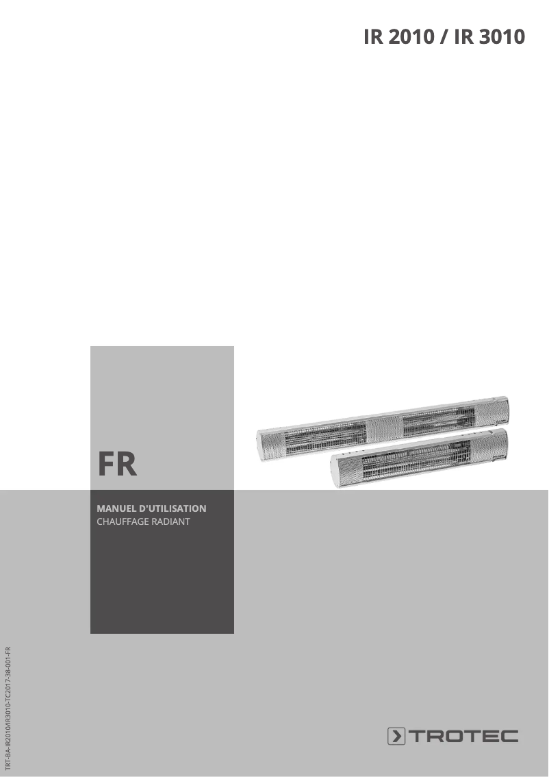 Page 1 de la notice Manuel utilisateur Trotec IR 2010