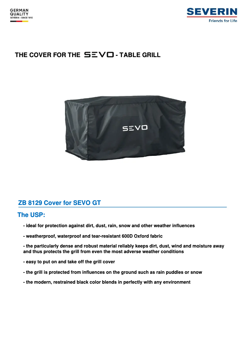 Page 1 de la notice Manuel utilisateur Severin ZB 8129